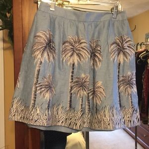 J.Crew  palm tree skirt